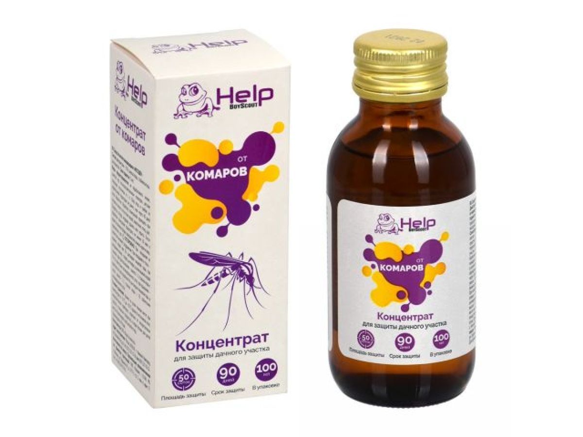Концентрат от комаров более 50 соток, инсектицидный, 100 мл HELP 80227