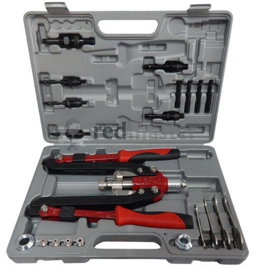 Заклепочник резьбовой/вытяжной M4-M12 складной, в кейсе Rock FORCE RF-LHF207