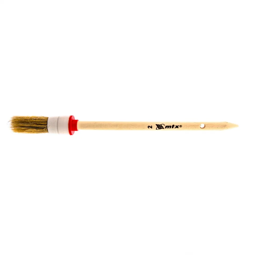 Кисть круглая № 2 (20 мм), натуральная щетина, деревянная ручка  ...MTX 82072