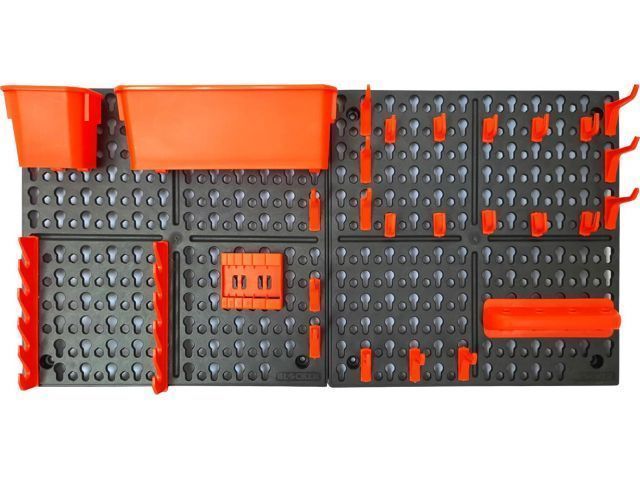 Панель инструментальная Blocker Expert с наполнением большая, 652х100х326 мм, черный/оранж.  ...BLOCKER BR3822ЧРОР