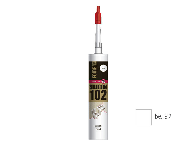 Герметик силиконовый "SANITARY SILICON 102", белый, 310мл, FOME FLEX 01-4-1-102