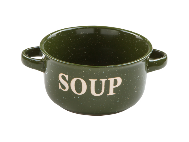 Миска керамическая, 134 mm, для супа, зеленая (645 мл)  PERFECTO LINEA 30-523301