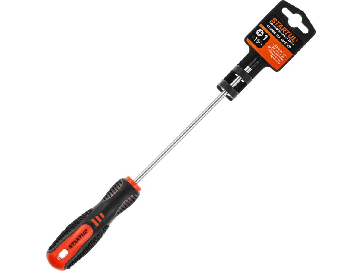 Отвертка "+" №1 150мм PH MASTER (ST3090-115) (крестовая Phillips, двухкомп. рукоятка Anti-Slip) STARTUL ST3090-115