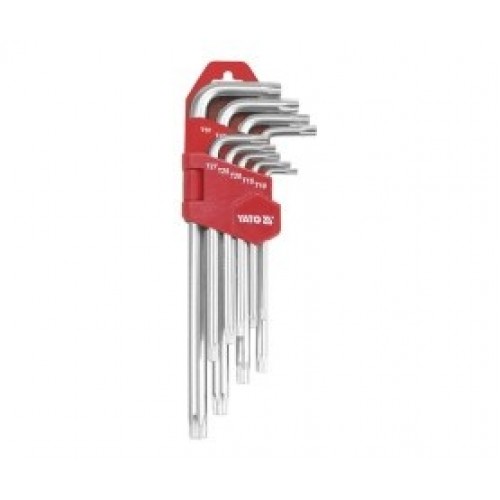 Ключи TORX с отверстием T10-T50 CrV (набор 9шт.) YATO YT-0511