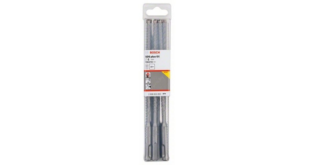 SDS-plus-5X бур, 12x150x210 мм (10 шт), BOSCH 2.608.833.906