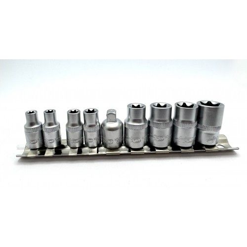 Головки TORX 1/4" E5-8, 3/8" Е10-16 (набор 9шт)  H-D HD-0520