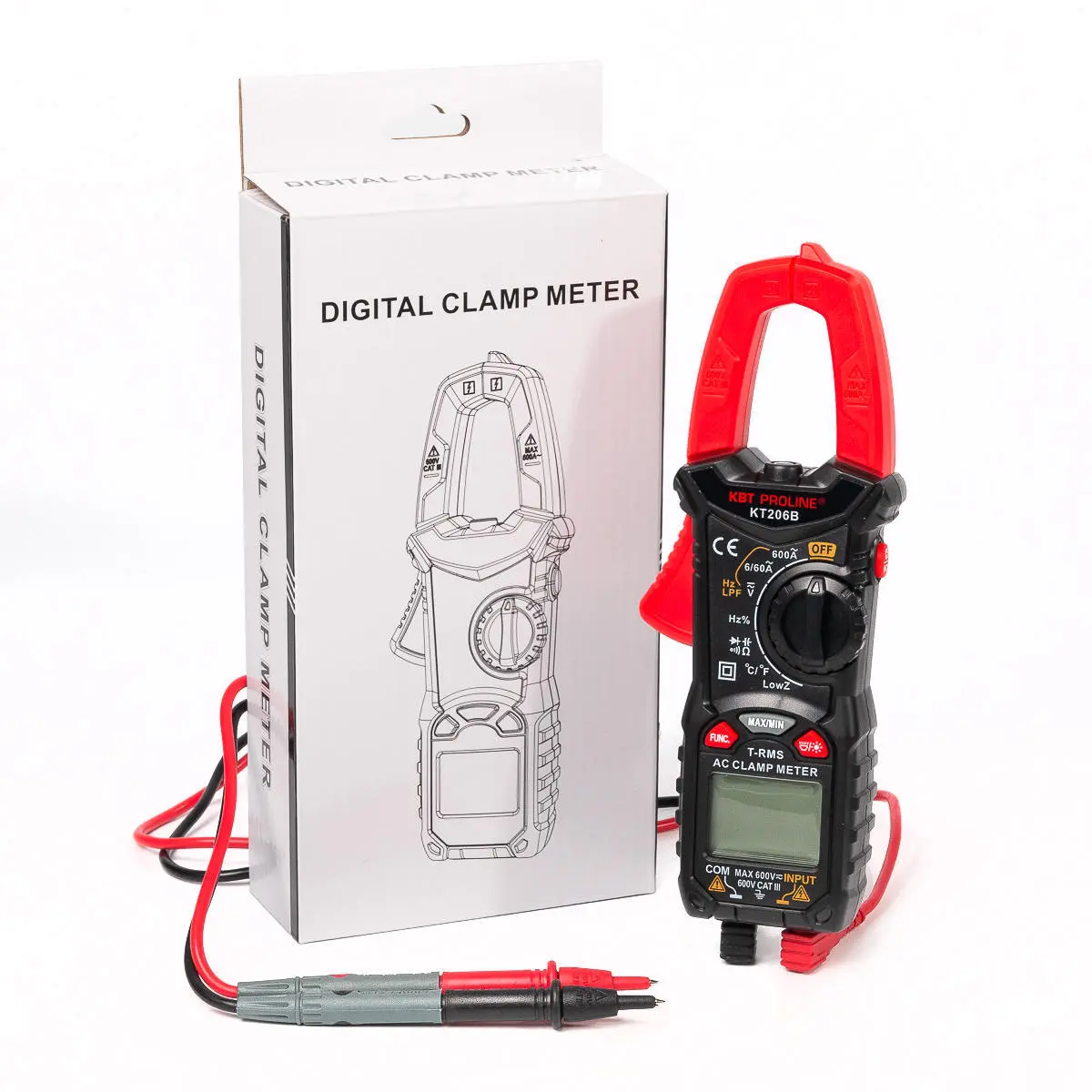 Токовые клещи цифровые KT 206B серия PROLINE ()  КВТ 79130