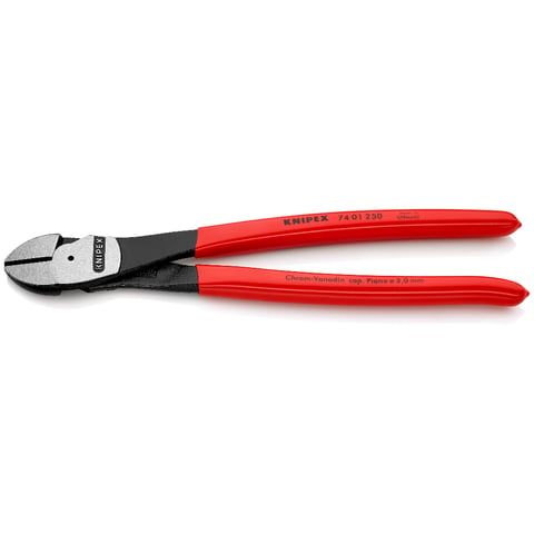 Бокорезы особой мощности, L-250 мм, чёрные, обливные рукоятки   ...KNIPEX 7401250