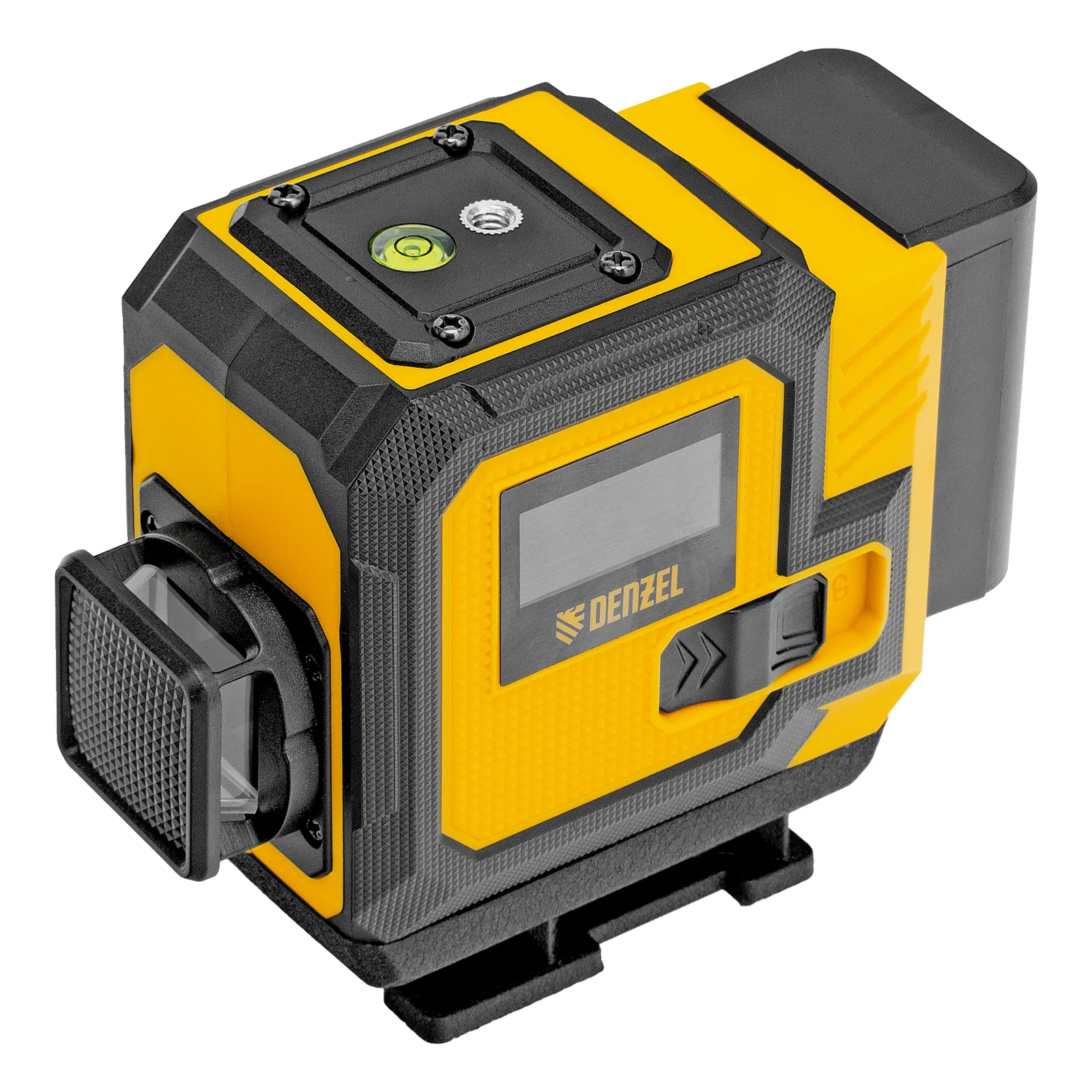 Лазерный уровень мультипризменный DLV-360-3T, 30 м, зеленый луч, Li-Ion 2,4 Aч, штатив  DENZEL 350805
