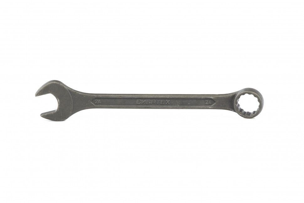 Ключ комбинированый, 24 mm, CrV, фосфатированный, ГОСТ 16983  Сибртех 14914