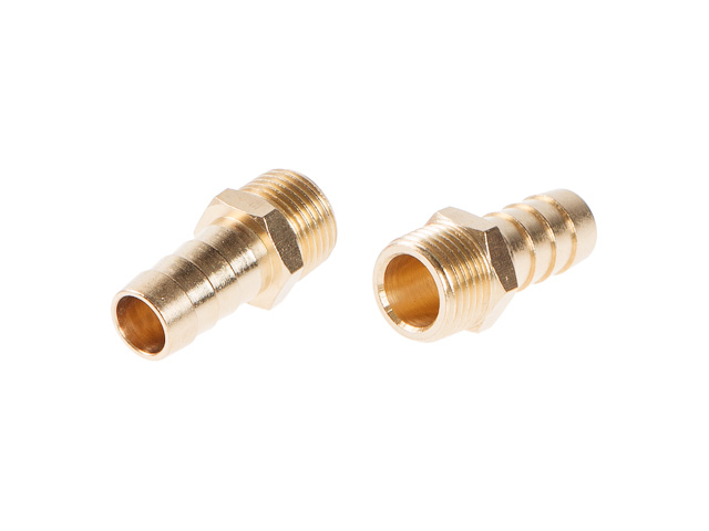 Соединение наружняя резьба 1/2" х елочка 16 мм, латунь, ECO AB-MT12/E16