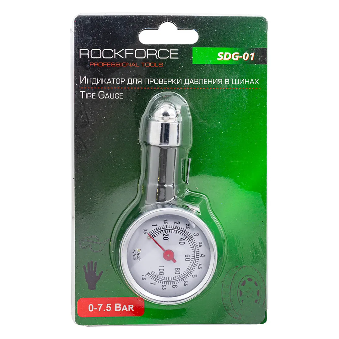 Индикатор  для проверки давления в шинах (0-7,5 Bar) RockFORCE Rock FORCE RF-SDG-01