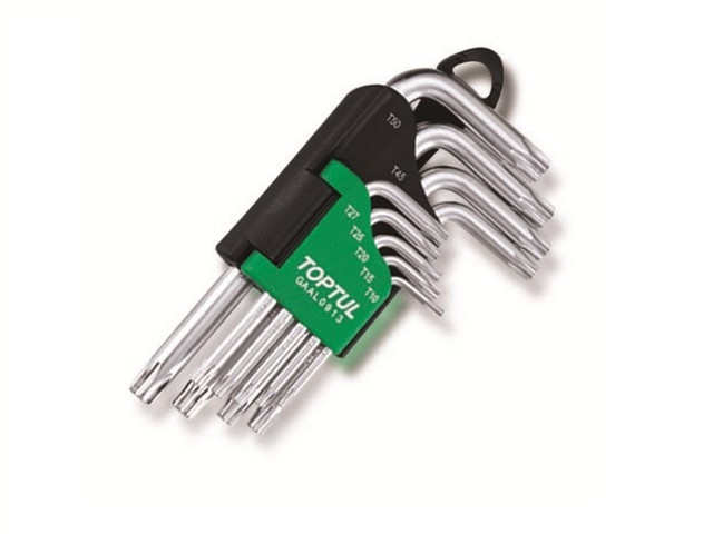 Набор ключей Torx T10-Т50 9шт короткие  Toptul GAAL0913