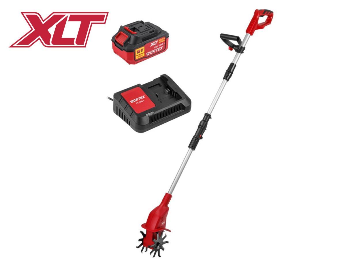 Аккум. культиватор CRC 3018 XLT SET ,18 В,1АКБ 4,0 А/ч,  шир. 10,5 см., WORTEX 1335865