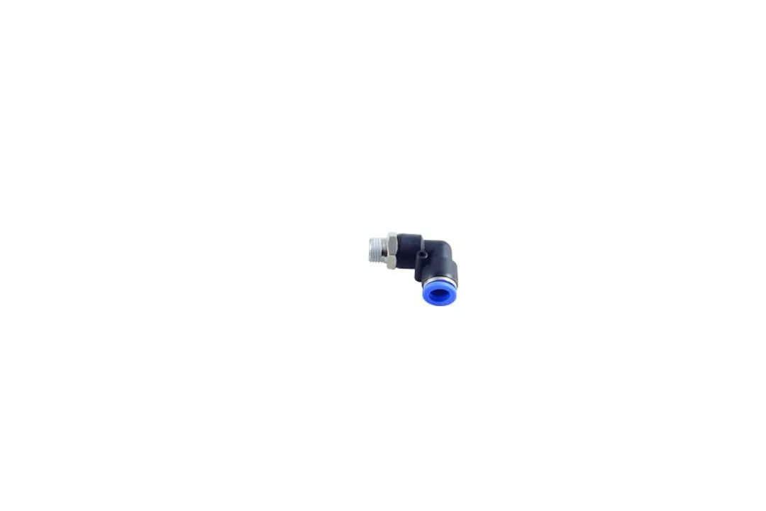 Фитинг угловой для пластиковых трубок 10мм с наружной резьбой 1/8" Rock FORCE RF-SPL10-01