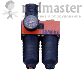 Мини фильтр 1/4" воздушный с регулятором и распылителем  ...SUMAKE SA-1110М