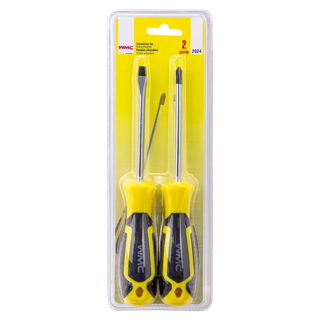 Набор отверток 2пр.(PH2х100 мм.,SL6х100 мм.),в блистере WMC TOOLS WMC-2024
