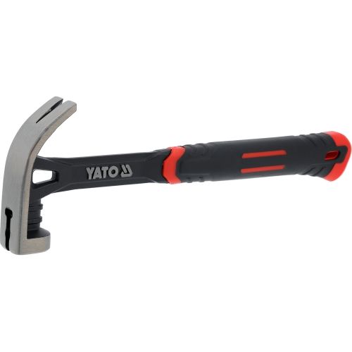 Молоток столярный с гвоздодером 500 гр, 345 мм, цельнометаллический, кованый, магнит YATO YT-45740