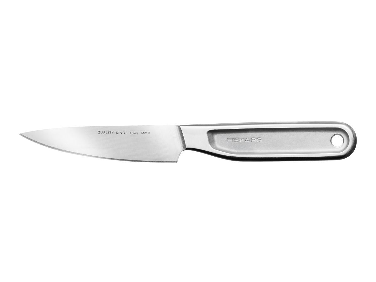 Нож для чистки овощей 10см цельнометаллический All Steel  FISKARS 1062887