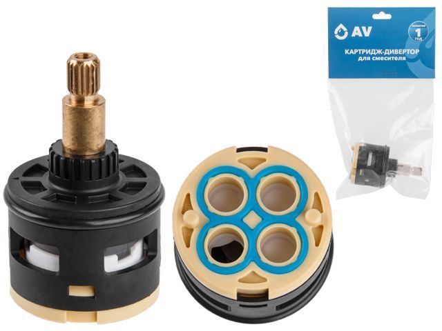 Картридж-дивертор D35 для смесителя, тип F (4 выхода) AV Engineering AVSSS-101