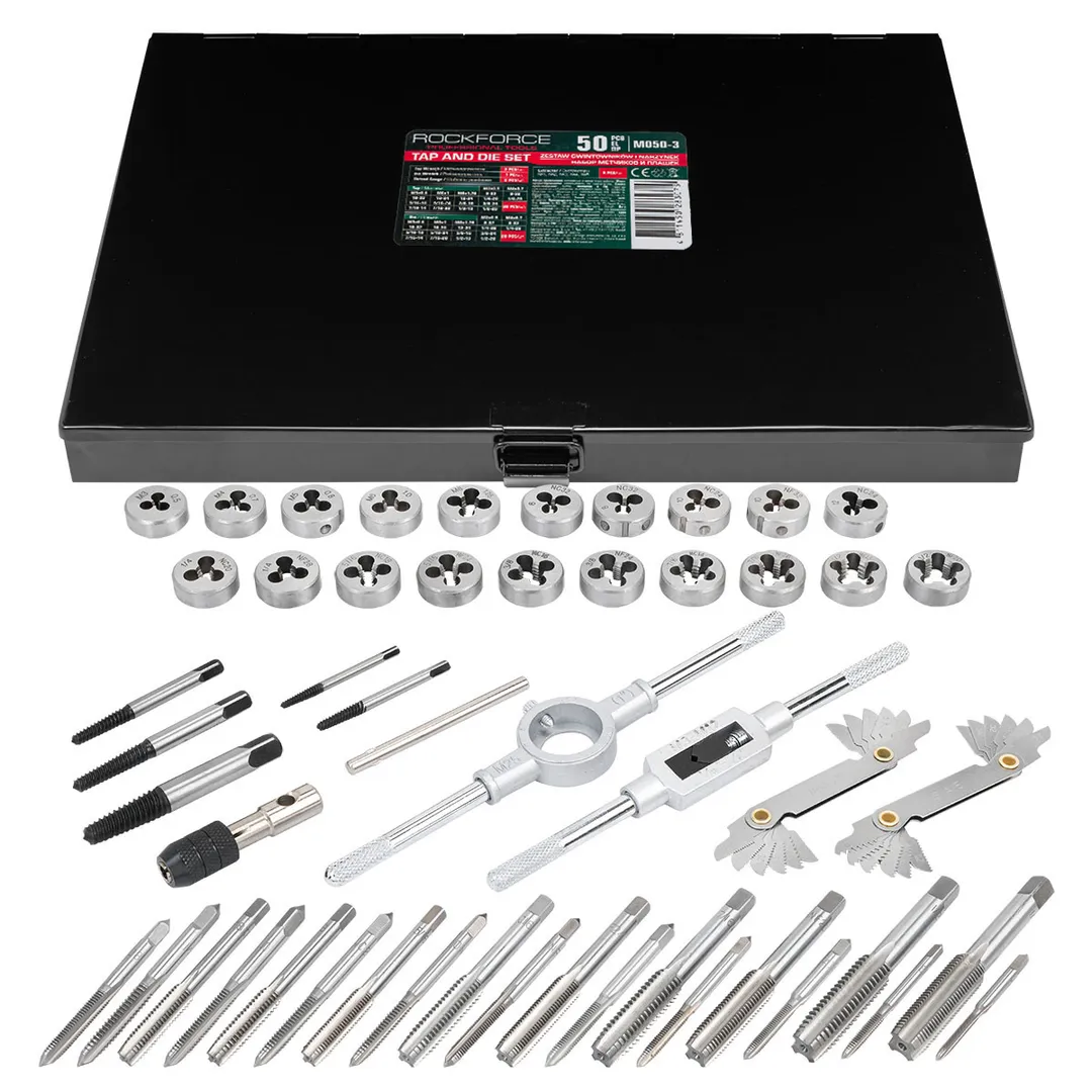 Набор метчиков и плашек 50пр. RockFORCE Rock FORCE RF-M050-3