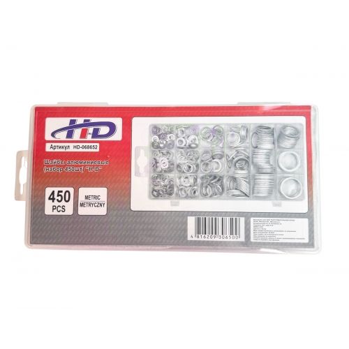 Шайбы алюминиевые (набор 450шт)  H-D HD-068652