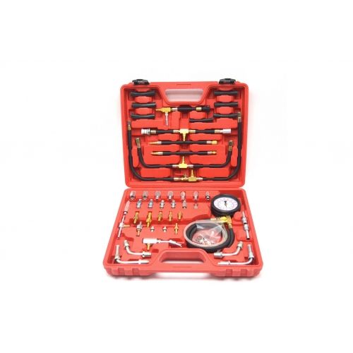 Манометр для измерения давления топлива 0-10 bar в комплекте с переходниками, набор 46пр.  ...H-D HD-73013