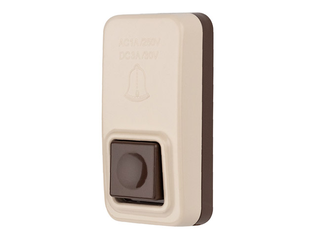 Кнопка для проводного звонка, пластик, 220 В  REXANT 924-055