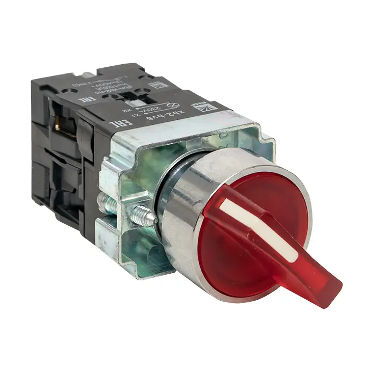 Переключатель BD21 2P c красной подстветкой 230В NO PROxima  EKF xb2-bk21-r-230
