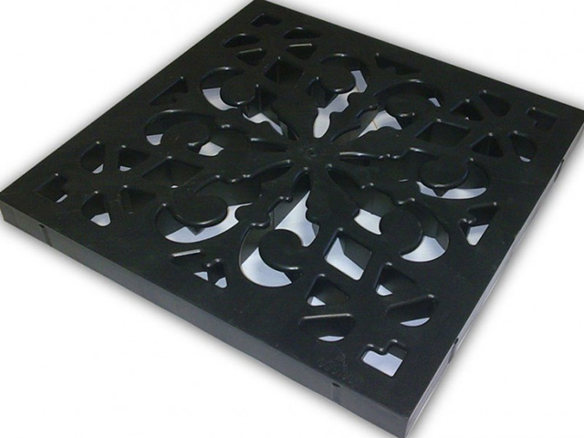 Решетка пластиковая декоративная к дождеприемнику (черный)  ...ecoteck ДИ 02405000