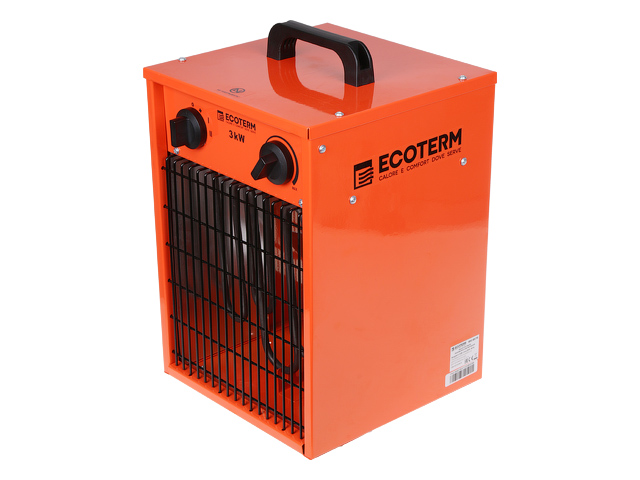 Нагреватель воздуха электрический, кубик, 3 кВт, 220 В, термостат  ...Ecoterm EHC-03/1E