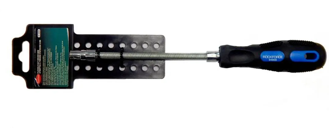 Рукоятка с гибким удлинителем и головкой 7мм, на пластиковом держателе RockFORCE ...Rock FORCE RF-64807