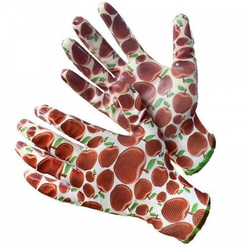 Перчатки нейлоновые с нитриловым покрытием (размер 7 (S))  Fiesta APPLES  GWARD N4001-Apples-S