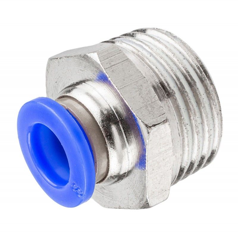 Фитинг для пластиковых трубок 8мм с наружной резьбой 1/2" Rock FORCE RF-SPC08-04