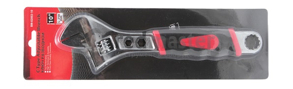Ключ разводной  с прорезиненной рукояткой и профильными отверстиями в корпусе  ...BaumAuto BM-02002-12