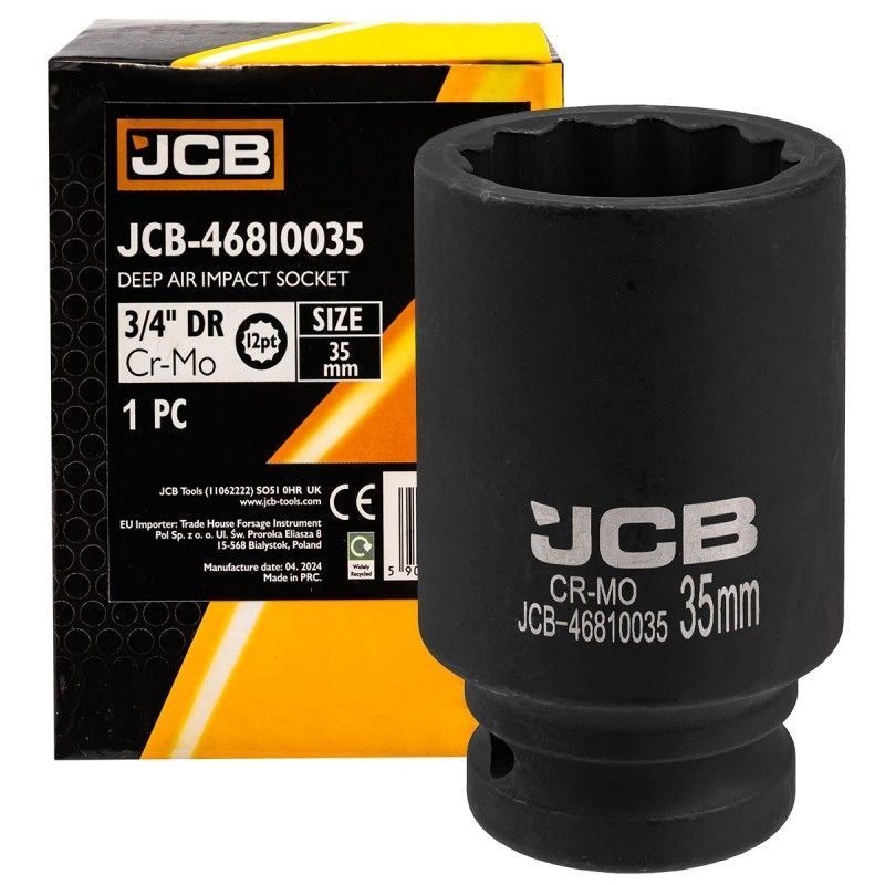 Головка ударная глубокая 3/4", 35мм (12гр.)  JCB JCB-46810035