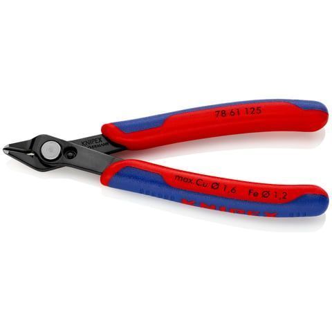Бокорезы прецизионные Electronic Super Knips®  кромка без фаски,  L-125 мм, твёрдость 64 HRC, чёрные...KNIPEX 7861125