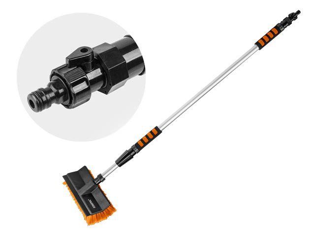 Щетка для мытья 125-207см телескопическая PROFI (с подачей воды) STARTUL ST9077-02