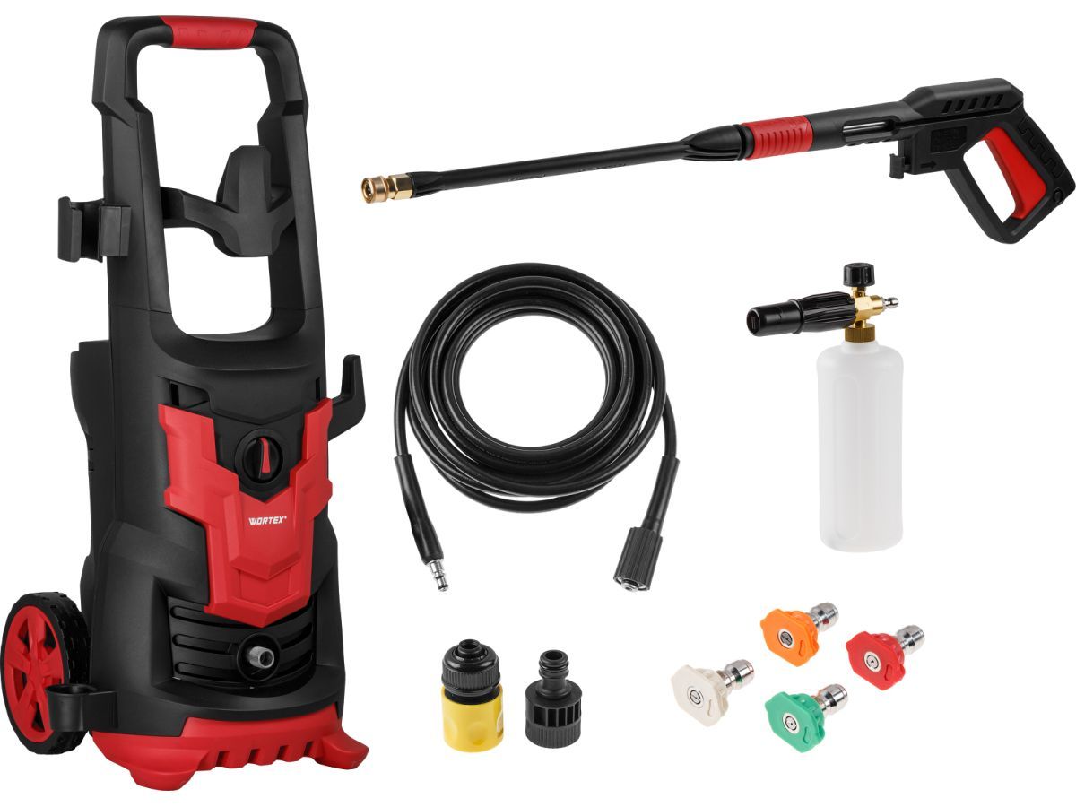 Очиститель высокого давления PW 1620-2 2.10 кВт, 165 Бар, 390 л/ч,  индукц. (мойка высок. давл., автомойка, ф-ция самовсасывания, алюминиевая помпа, инд. двигатель, шланг 6 м) WORTEX 2335115