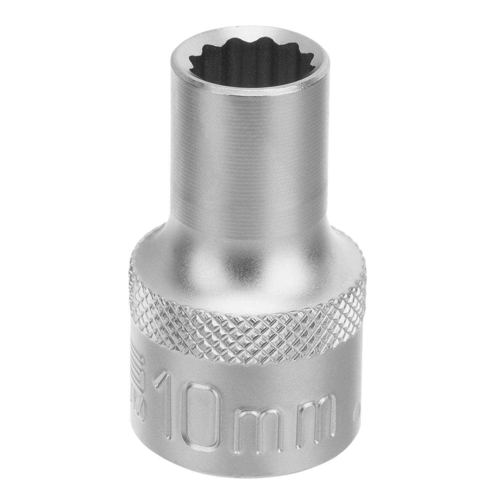 Головка торцевая, 10 mm, 12-гранная, CrV,под квадрат 1/2", хромированная Stels 13651