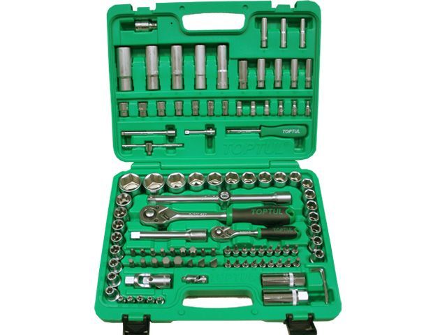 Набор головок и бит 1/4", 1/2", 6гр., 108пр. Toptul GCAI108R