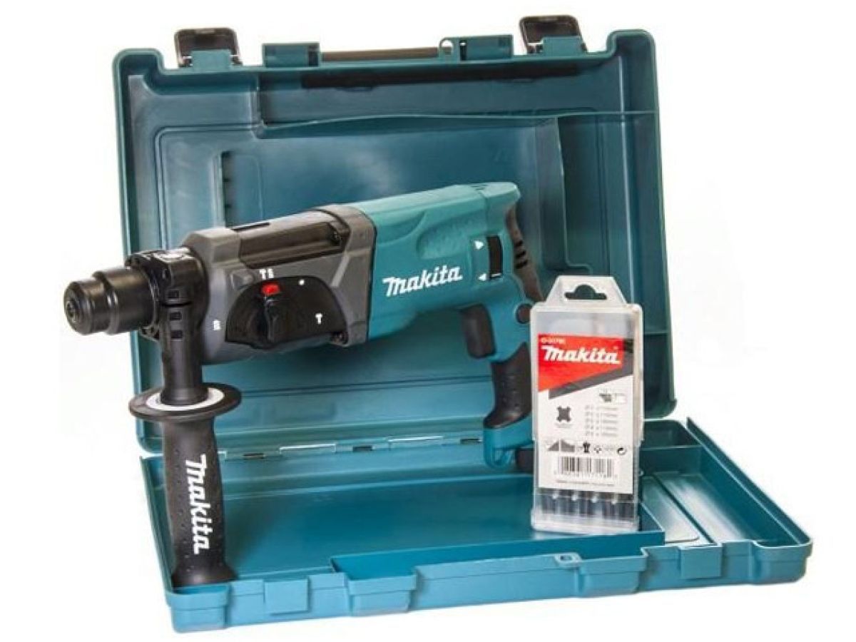 Перфоратор в чем. (780Вт, 2.7Дж, 0-1100об/мин, патрон SDS-plus) MAKITA HR2470X15