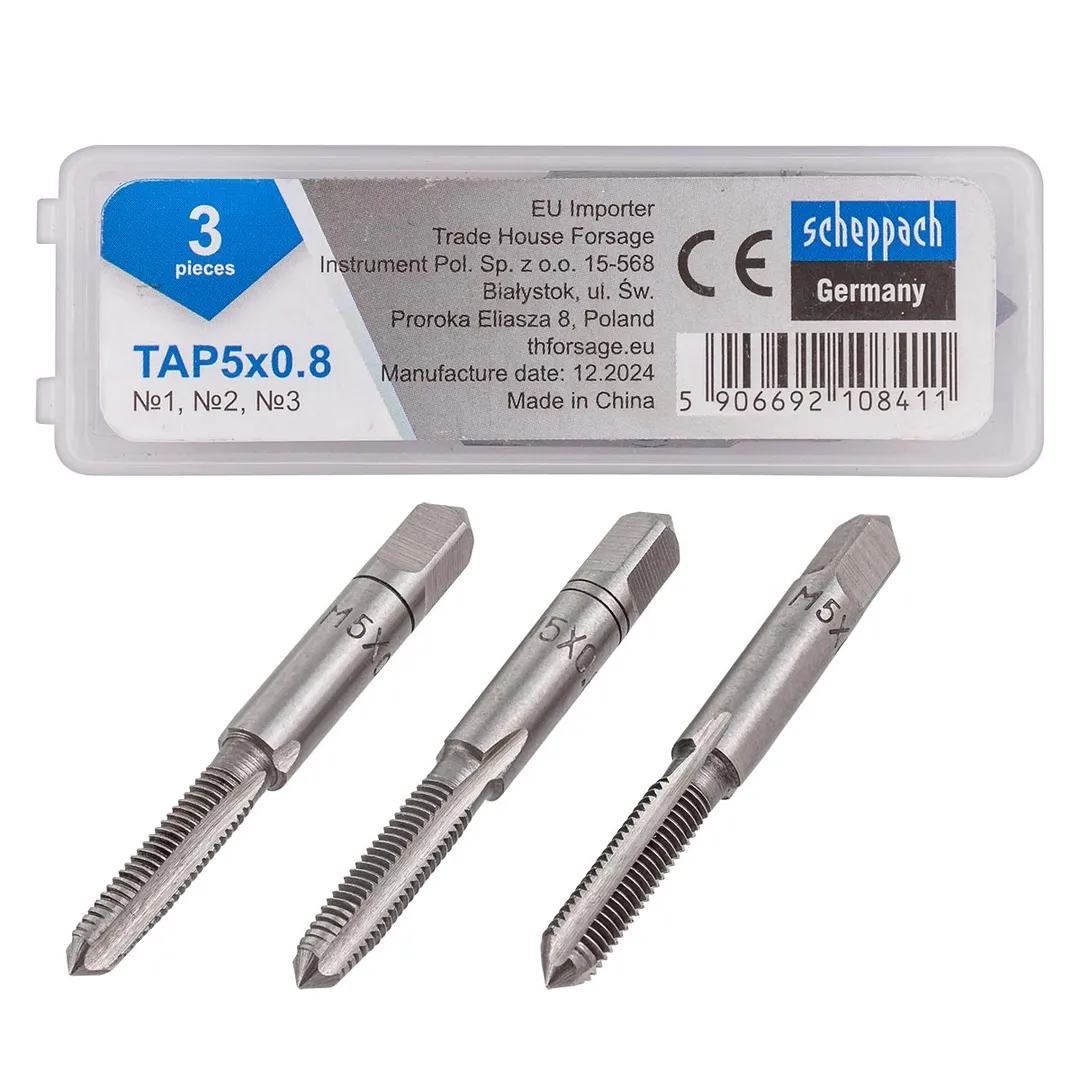 Метчик M5x0,8 (3шт)  Scheppach Sch-TAP5x0,8