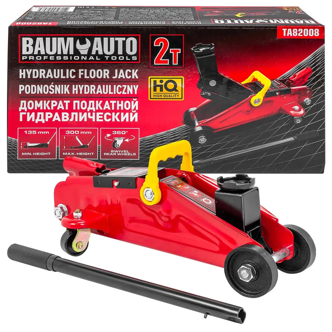 Домкрат подкатной гидравлический 2т (h min 135мм, h max 290мм) BaumAuto BM-TA82008