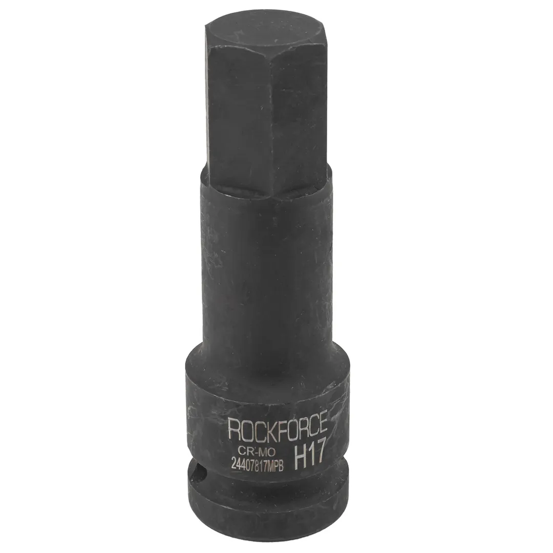 Головка-бита 6-гранная ударная 17мм,1/2" Rock FORCE RF-24407817MPB