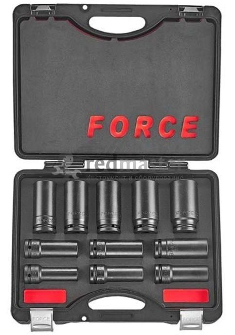 Набор ударных головок 3/4", 6гр, 11пр. (7-38мм) Force 6115D
