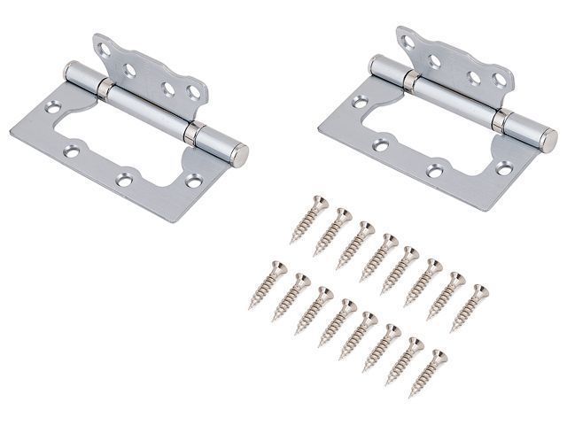 Петля накладная 100х75 2BB SCP 2.5mm мат.хром (2 шт) АЛЛЮР  УЗК 7562