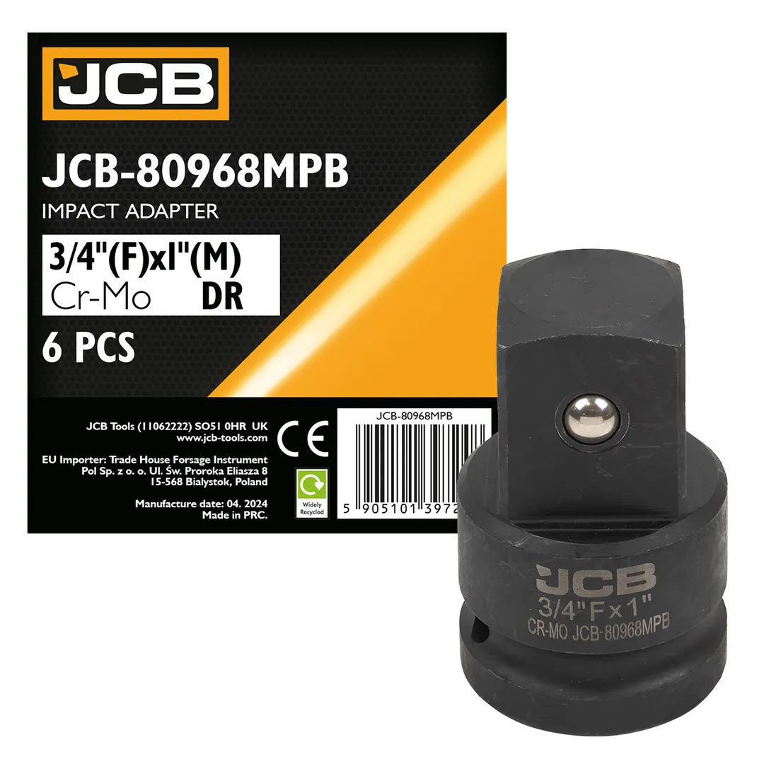 Адаптер-переходник ударный 3/4"(F) х 1"(M)  JCB JCB-80968MPB