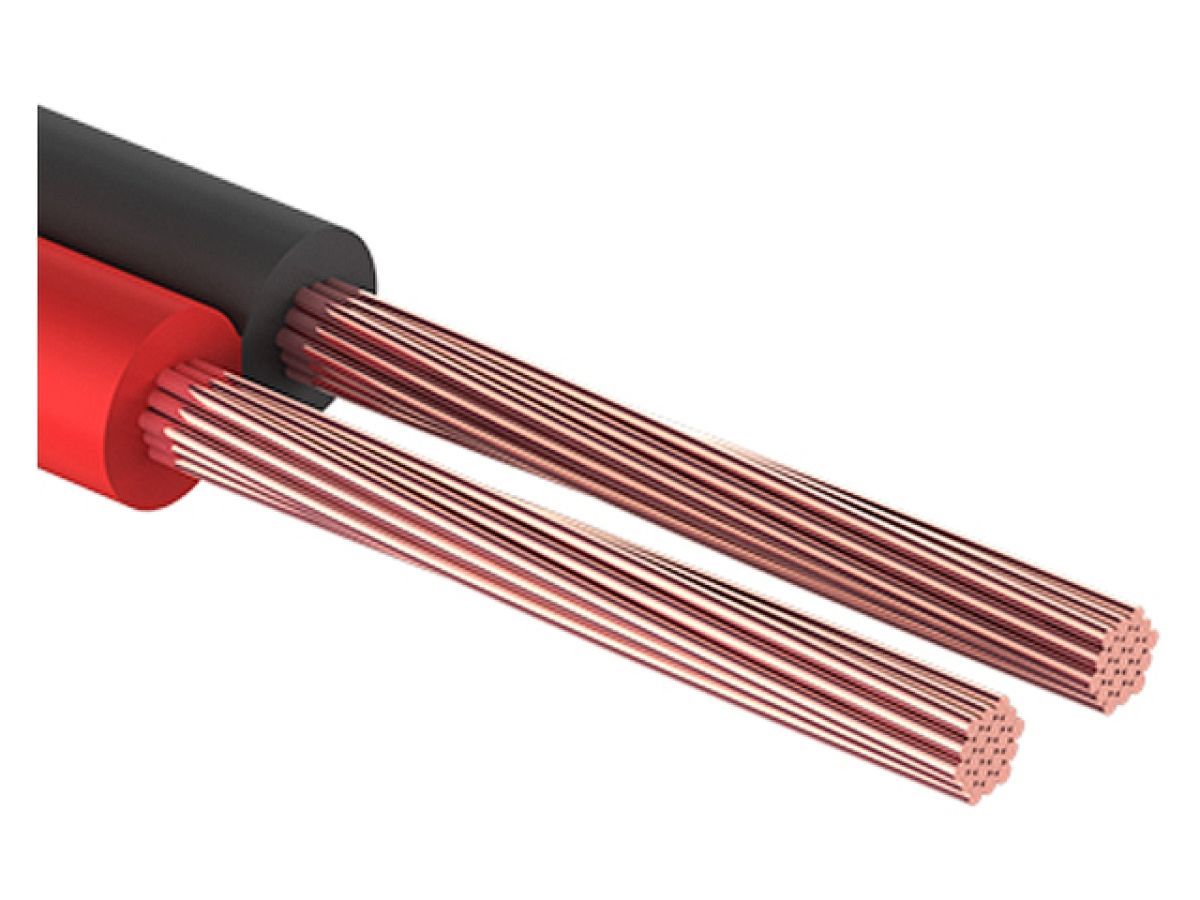 Кабель акустический ШВПМ 2х0,75 mm2, бухта 100 м, красно-черный PROCONNECT 01-6104-6