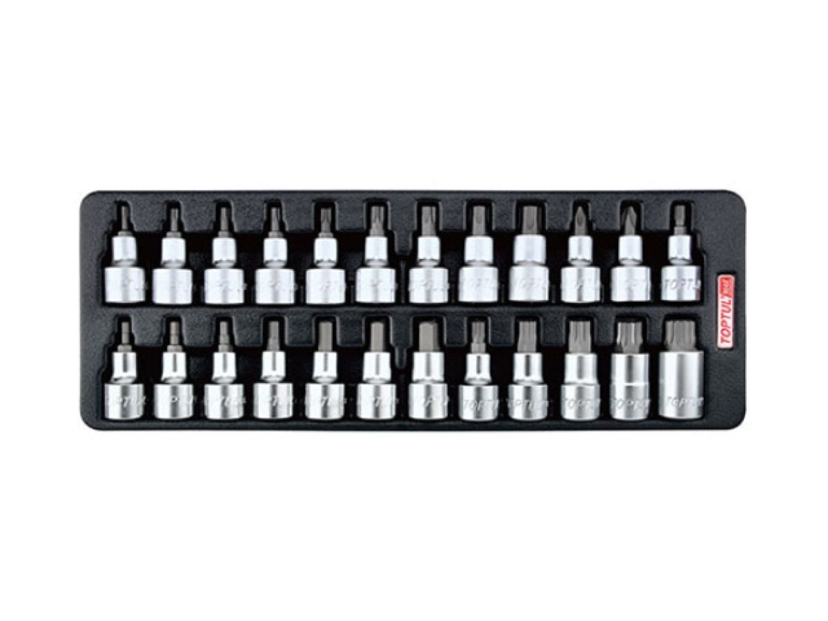 Набор-сет бит под трещотку 1/2" 24шт. 136х364mm Toptul GAAT2403